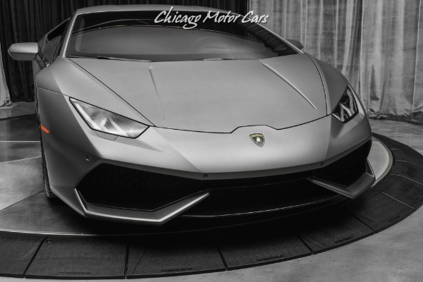 Used-2015-Lamborghini-Huracan-LP-610-4-Akrapovic-Exhaust-Serviced-Factory-Matte-Grey