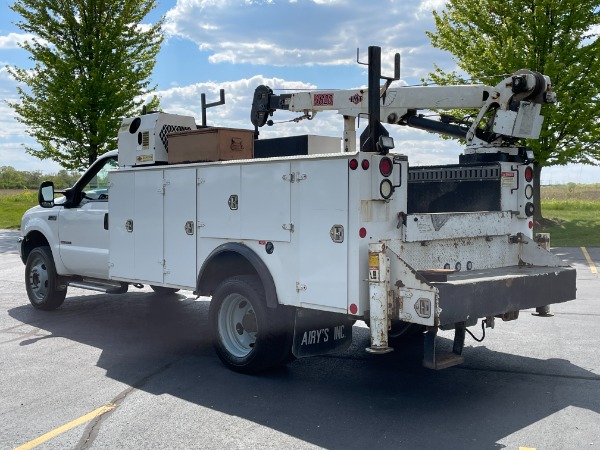 Used-2002-Ford-F550-Service-Truck---73-Liter-Diesel---IMT-Crane-and-Compressor