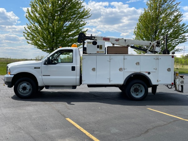 Used-2002-Ford-F550-Service-Truck---73-Liter-Diesel---IMT-Crane-and-Compressor