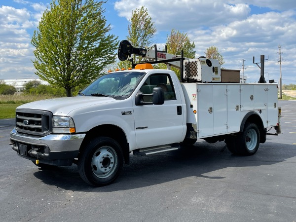 Used-2002-Ford-F550-Service-Truck---73-Liter-Diesel---IMT-Crane-and-Compressor