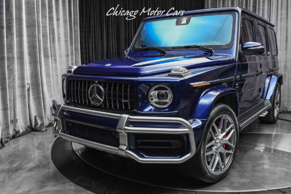 Used-2021-Mercedes-Benz-G63-AMG-SUV-RARE-Designo-Mystic-Blue-ONLY-1900-Miles-Exclusive-Interior-Pack