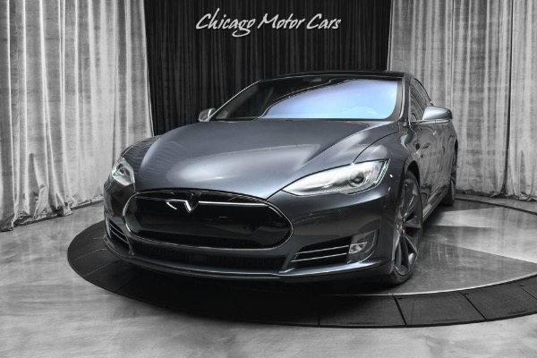 Used 2015 Tesla Model S P85D Sedan MSRP $129,200+ Autopilot Carbon Fiber Premium Interior Superchar for sale Sold at Chicago Motor Cars in West Chicago IL 60185 2