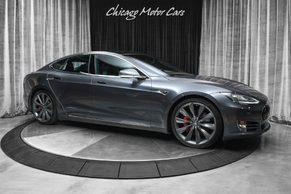 Used 2015 Tesla Model S P85D Sedan MSRP $129,200+ Autopilot Carbon Fiber Premium Interior Superchar for sale Sold at Chicago Motor Cars in West Chicago IL 60185 6