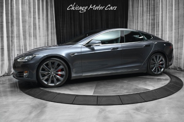Used 2015 Tesla Model S P85D Sedan MSRP $129,200+ Autopilot Carbon Fiber Premium Interior Superchar for sale Sold at Chicago Motor Cars in West Chicago IL 60185 1