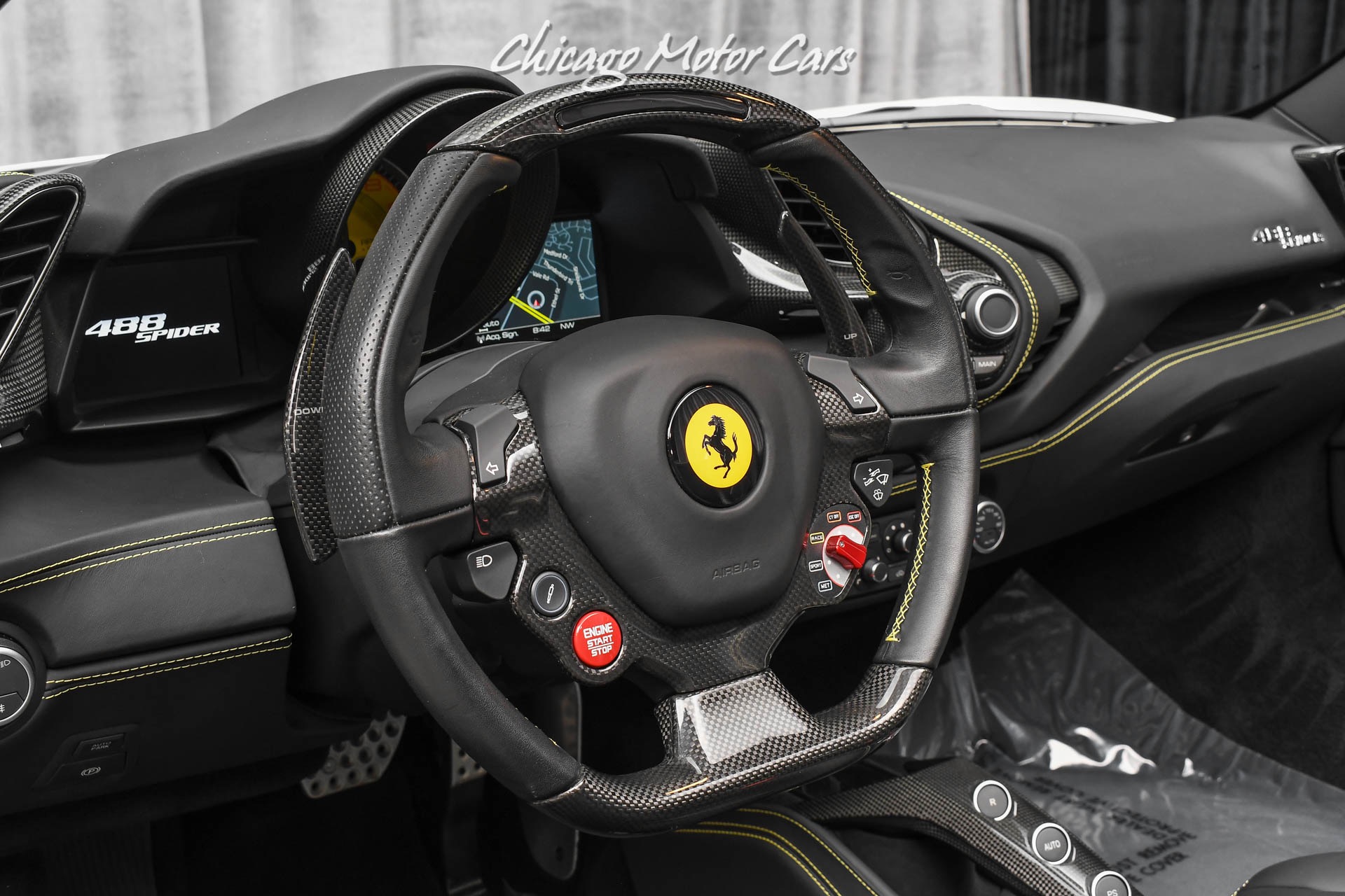 Used-2019-Ferrari-488-Spider-Carbon-Fiber-Race-Seats-Carbon-Fiber-Racing-Package-LOADED