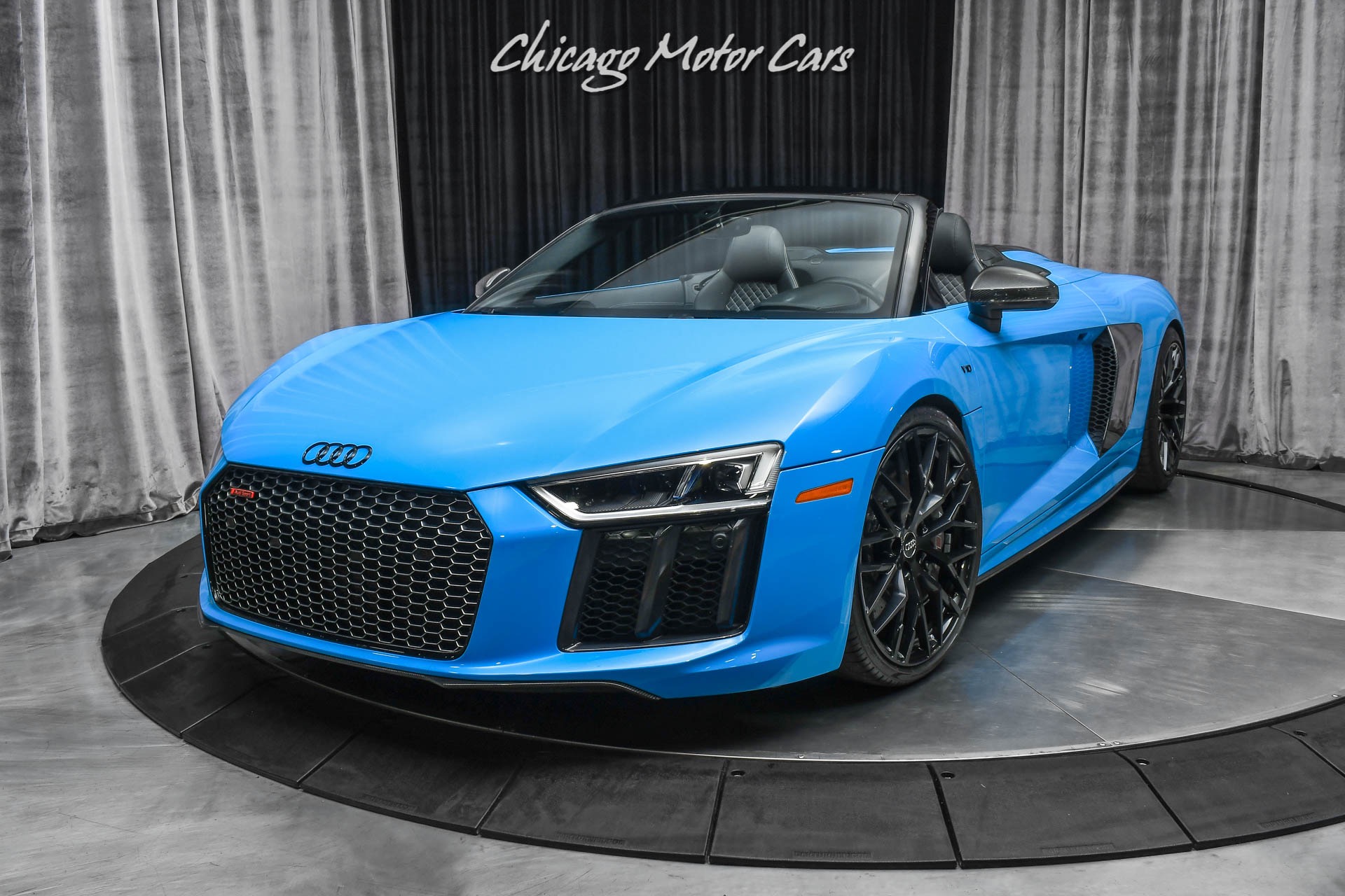 Used-2018-Audi-R8-52-quattro-V10-Plus-Spyder-RARE-Riviera-Blue-Audi-Sport-Pack-Full-PPF