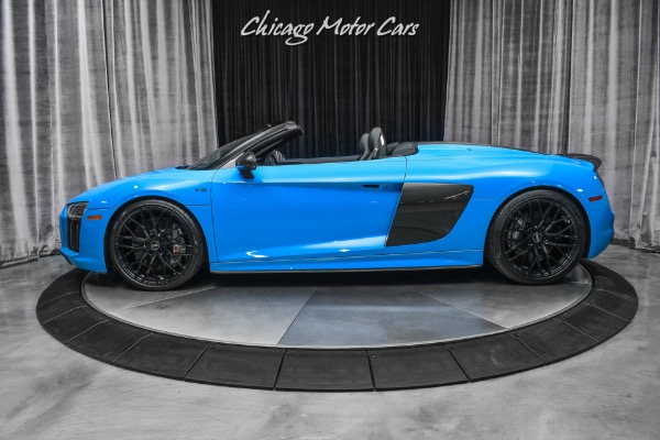 Used-2018-Audi-R8-52-quattro-V10-Plus-Spyder-RARE-Riviera-Blue-Audi-Sport-Pack-Full-PPF