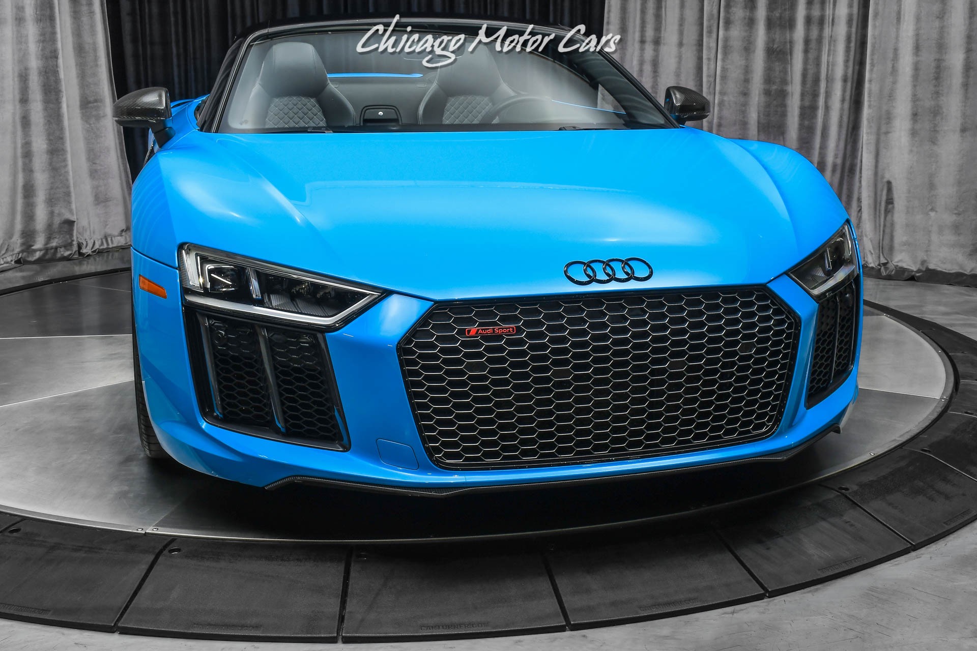 Used-2018-Audi-R8-52-quattro-V10-Plus-Spyder-RARE-Riviera-Blue-Audi-Sport-Pack-Full-PPF