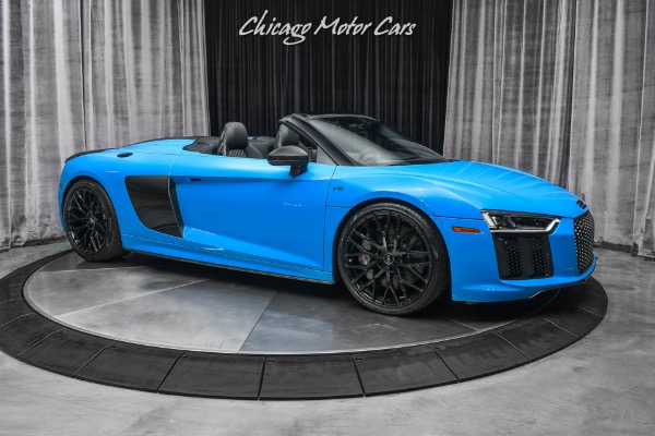 Used-2018-Audi-R8-52-quattro-V10-Plus-Spyder-RARE-Riviera-Blue-Audi-Sport-Pack-Full-PPF