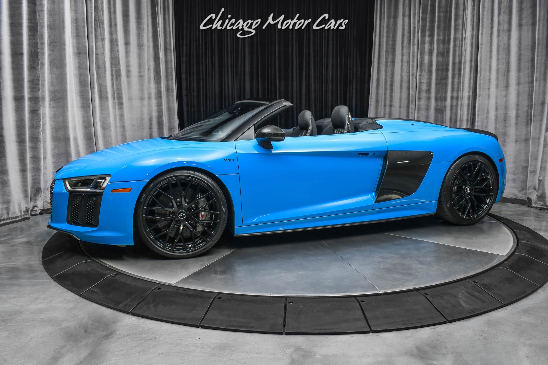 Used-2018-Audi-R8-52-quattro-V10-Plus-Spyder-RARE-Riviera-Blue-Audi-Sport-Pack-Full-PPF