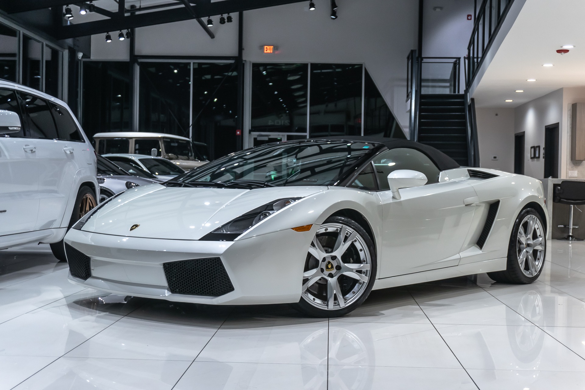 Used-2008-Lamborghini-Gallardo-Spyder-V10-AWD-BALLOON-WHITE-SERVICED-CERAMIC-COATED