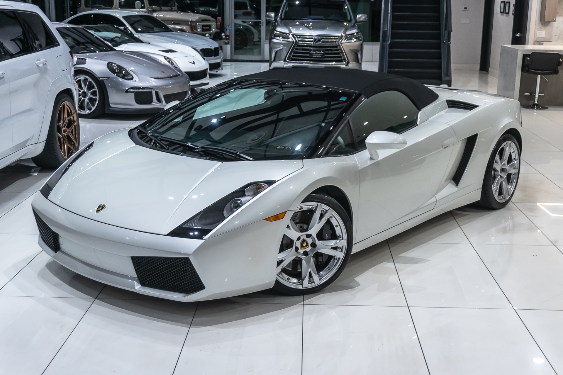 Used-2008-Lamborghini-Gallardo-Spyder-V10-AWD-BALLOON-WHITE-SERVICED-CERAMIC-COATED