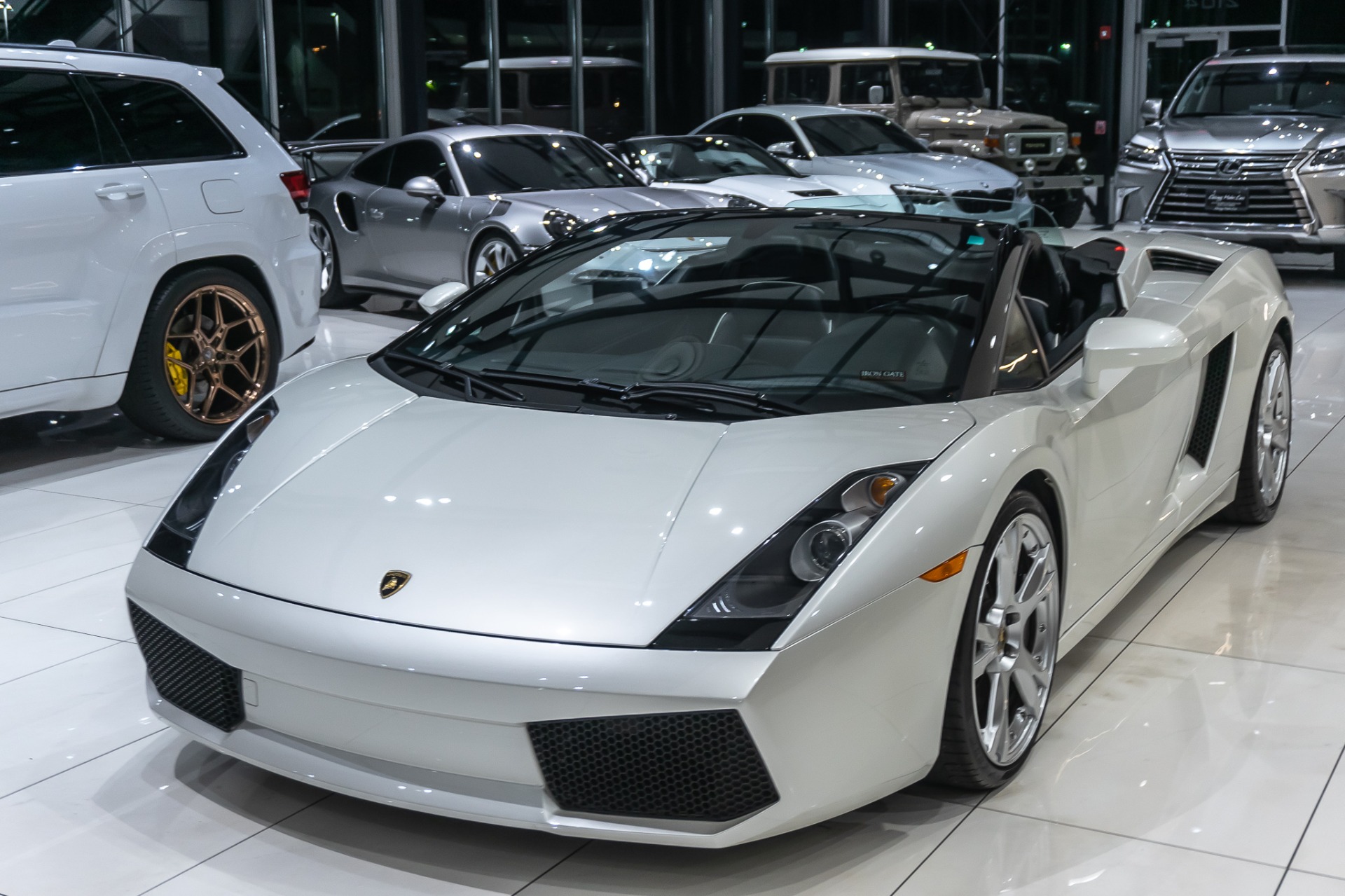 Used-2008-Lamborghini-Gallardo-Spyder-V10-AWD-BALLOON-WHITE-SERVICED-CERAMIC-COATED