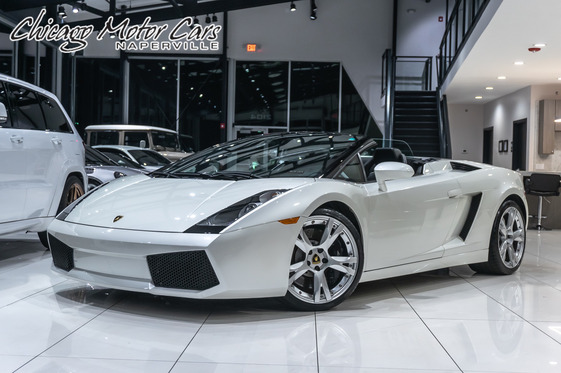 Used 2008 Lamborghini Gallardo Spyder V10 AWD BALLOON WHITE! SERVICED! CERAMIC COATED! for sale Sold at Chicago Motor Cars in West Chicago IL 60185 1