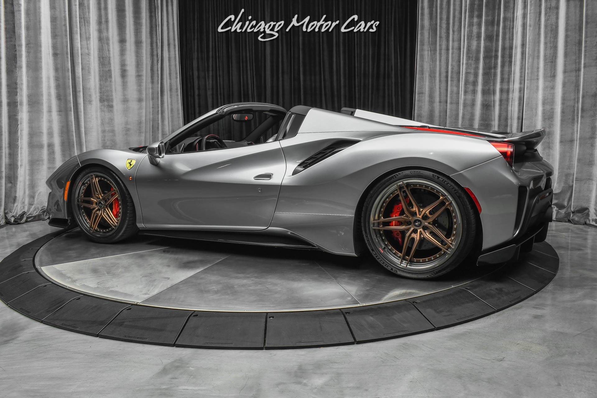Used-2019-Ferrari-488-Pista-Spider-Convertible-HRE-WHEELS-IPE-EXHAUST-ONLY-900-MILES-LOADED