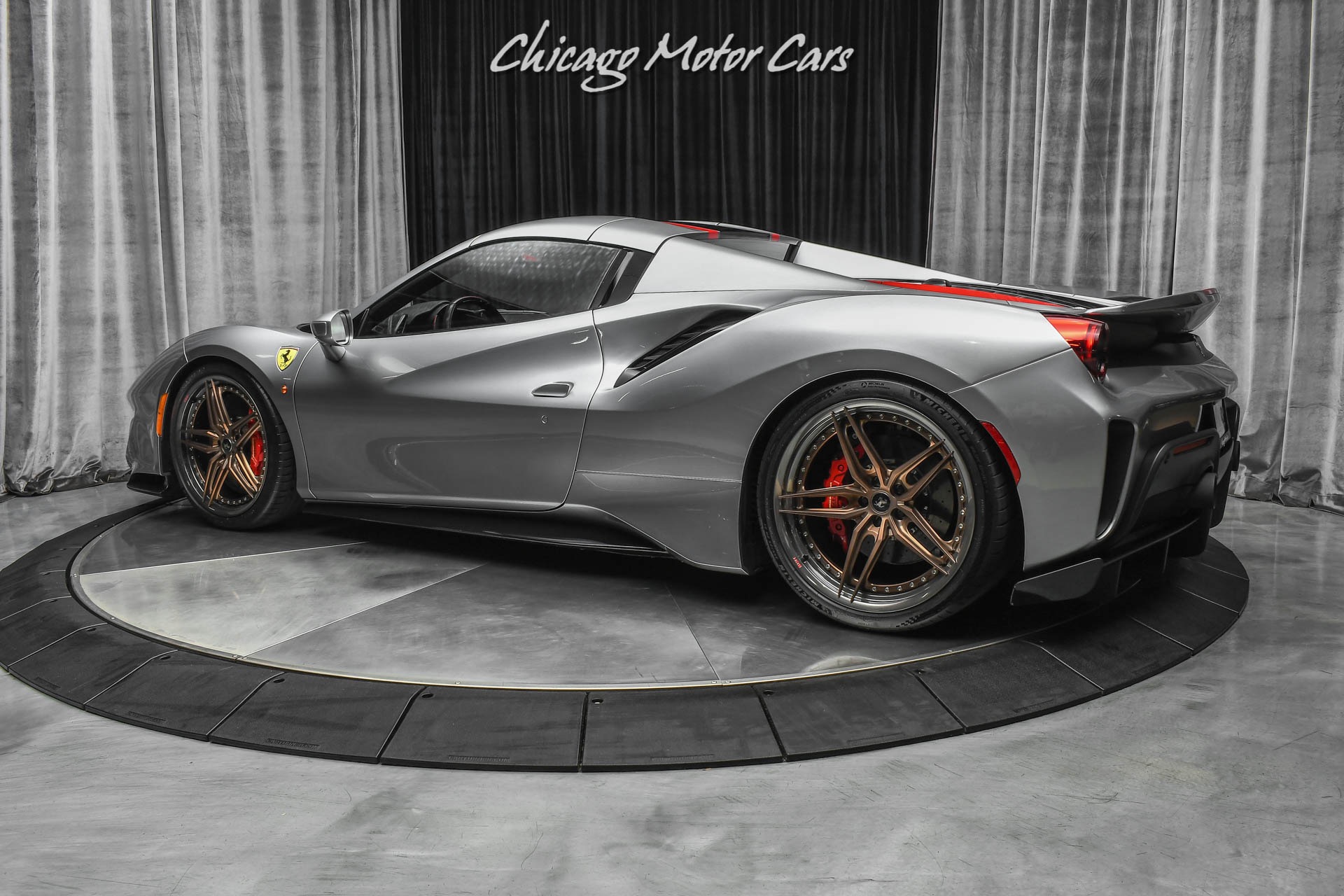 Used-2019-Ferrari-488-Pista-Spider-Convertible-HRE-WHEELS-IPE-EXHAUST-ONLY-900-MILES-LOADED