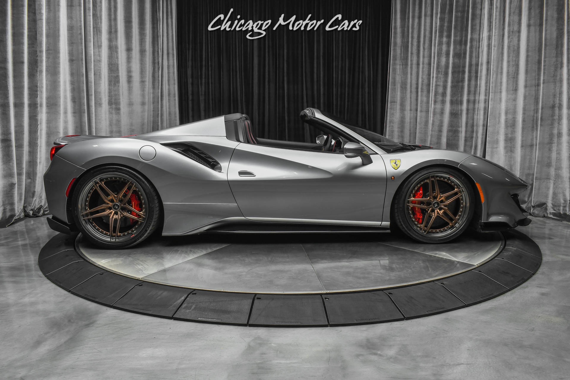 Used-2019-Ferrari-488-Pista-Spider-Convertible-HRE-WHEELS-IPE-EXHAUST-ONLY-900-MILES-LOADED