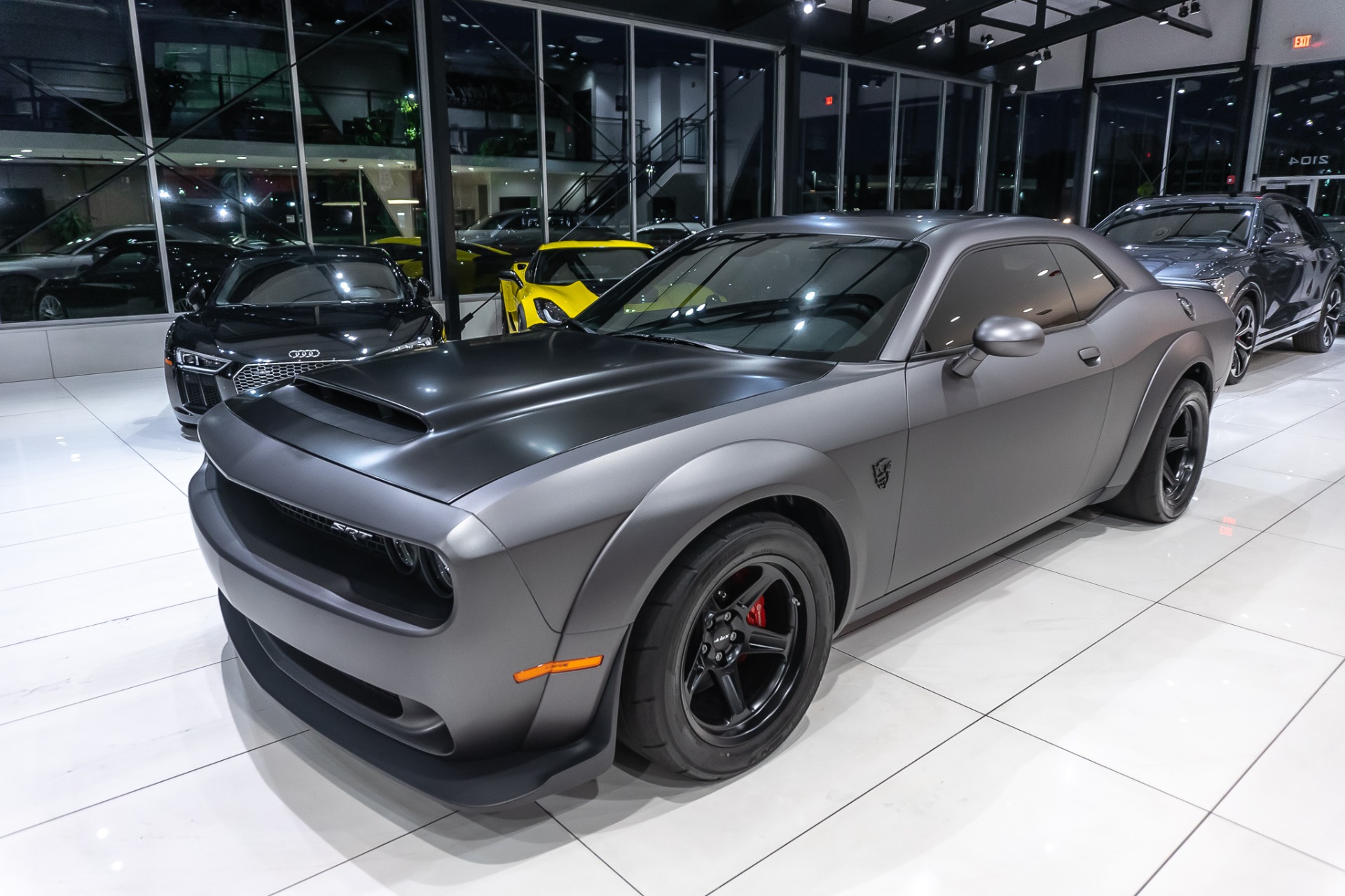 Used-2018-Dodge-Challenger-SRT-Demon-Coupe-Only-1400-Miles-One-Owner-Demon-Crate-Included-Satin-Black-Graphi