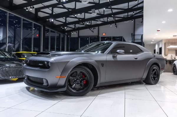 Used-2018-Dodge-Challenger-SRT-Demon-Coupe-Only-1400-Miles-One-Owner-Demon-Crate-Included-Satin-Black-Graphi