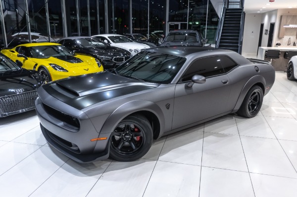 Used-2018-Dodge-Challenger-SRT-Demon-Coupe-Only-1400-Miles-One-Owner-Demon-Crate-Included-Satin-Black-Graphi