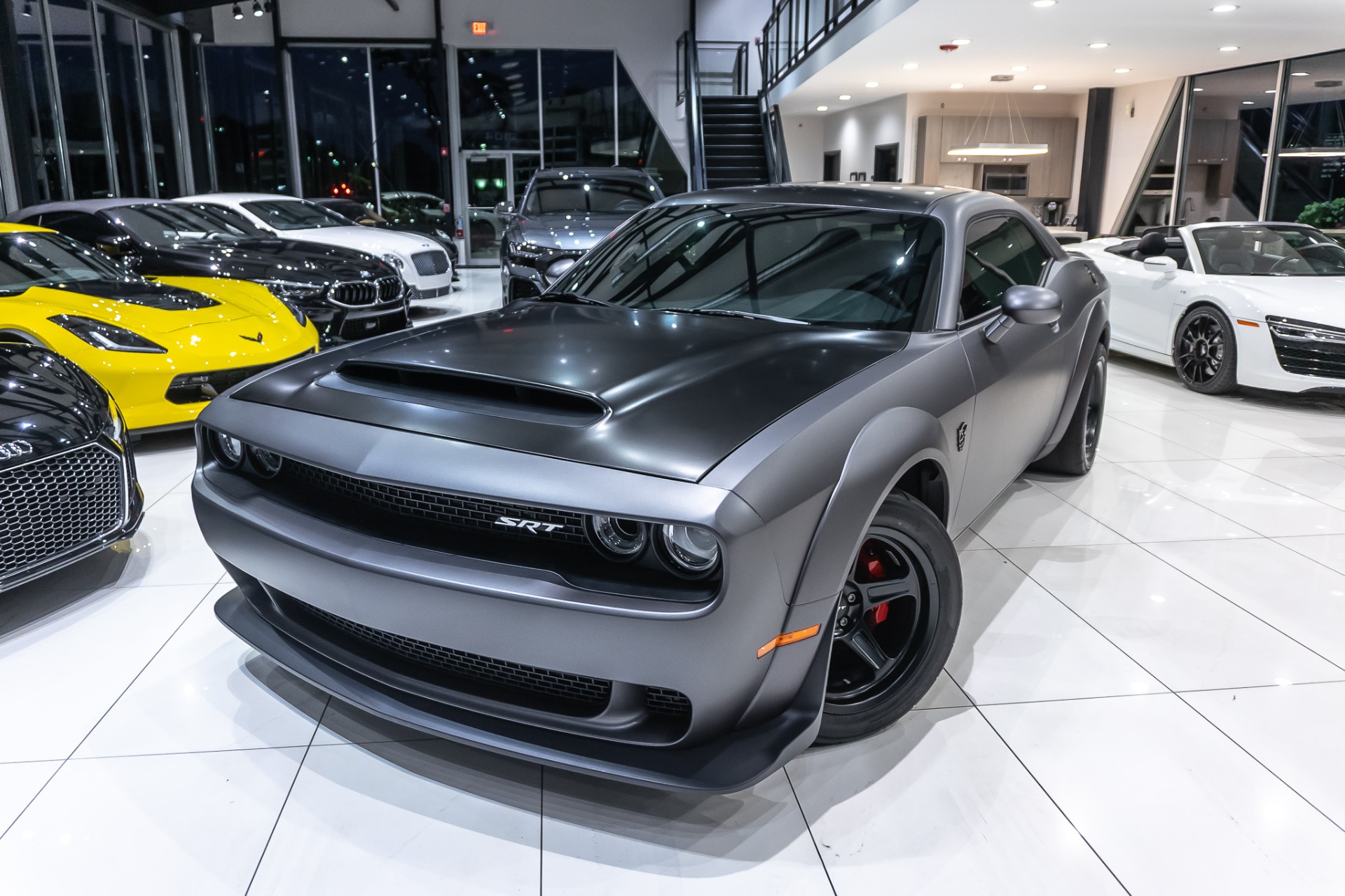 Used-2018-Dodge-Challenger-SRT-Demon-Coupe-Only-1400-Miles-One-Owner-Demon-Crate-Included-Satin-Black-Graphi