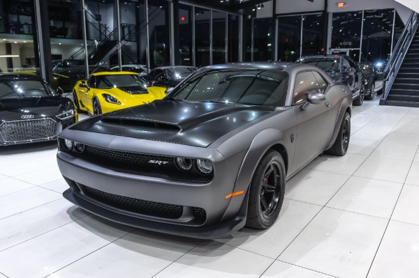 Used-2018-Dodge-Challenger-SRT-Demon-Coupe-Only-1400-Miles-One-Owner-Demon-Crate-Included-Satin-Black-Graphi