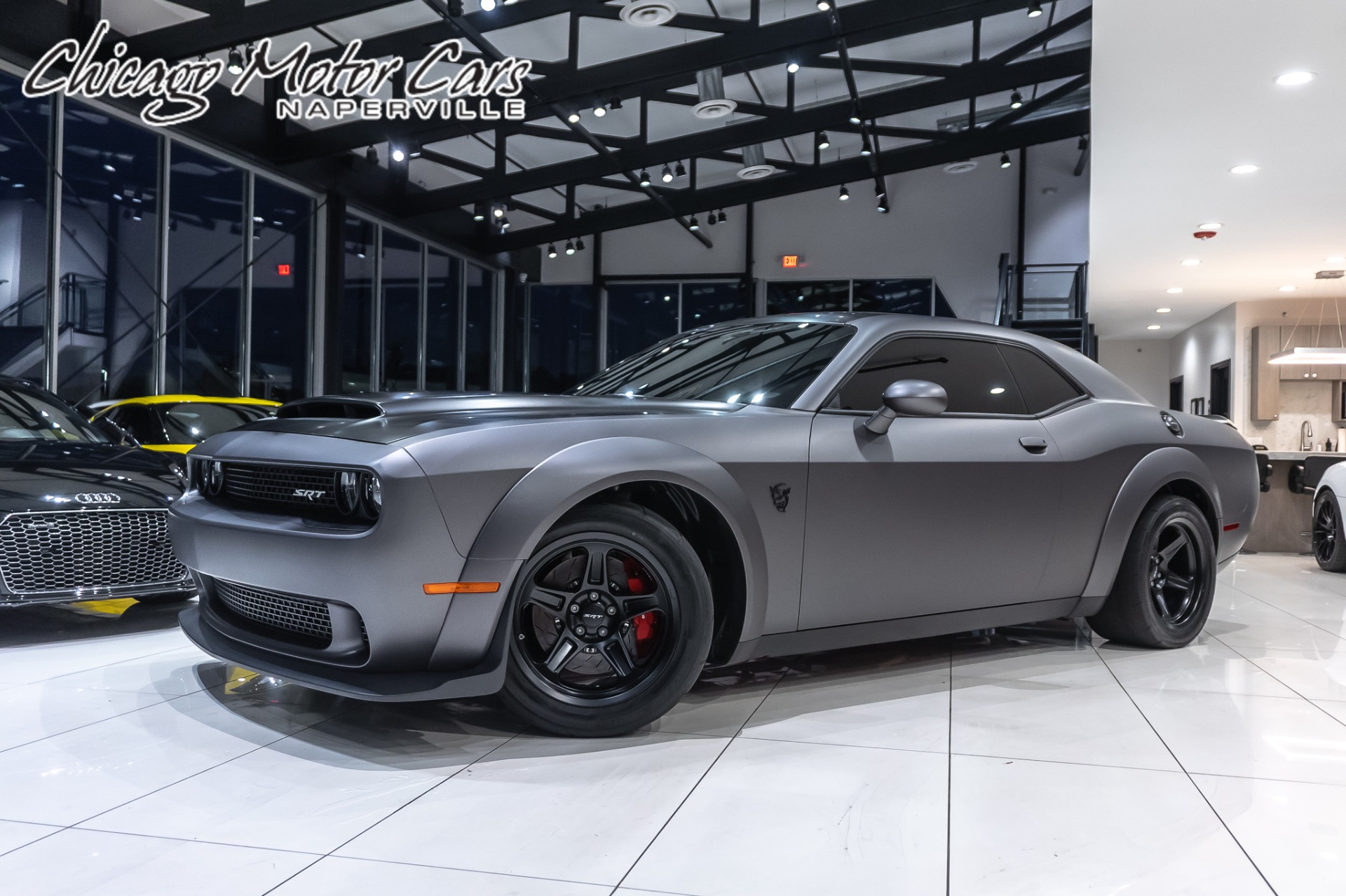 Used-2018-Dodge-Challenger-SRT-Demon-Coupe-Only-1400-Miles-One-Owner-Demon-Crate-Included-Satin-Black-Graphi