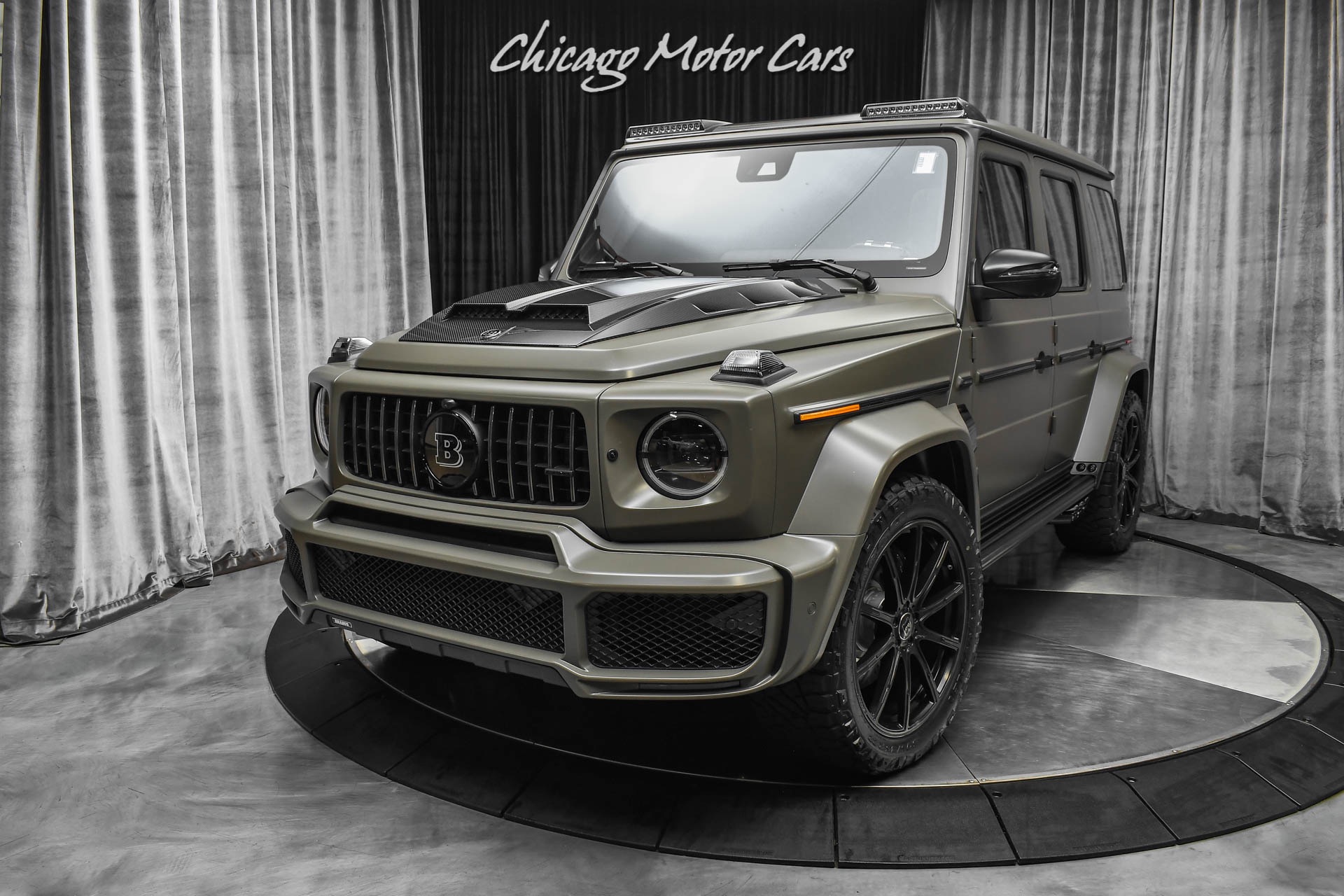 Used-2021-Mercedes-Benz-G63-AMG-SUV-Matte-Olive-Green-Brabus-Package-CARBON-FIBER-Only-2800-Miles