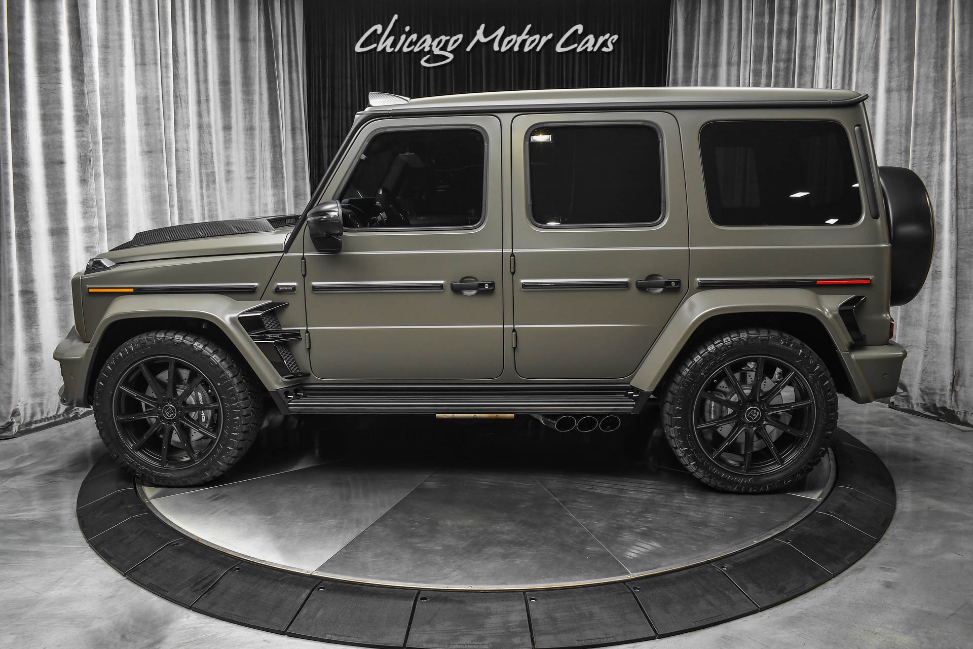 Used-2021-Mercedes-Benz-G63-AMG-SUV-Matte-Olive-Green-Brabus-Package-CARBON-FIBER-Only-2800-Miles