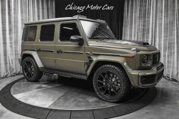 Used-2021-Mercedes-Benz-G63-AMG-SUV-Matte-Olive-Green-Brabus-Package-CARBON-FIBER-Only-2800-Miles