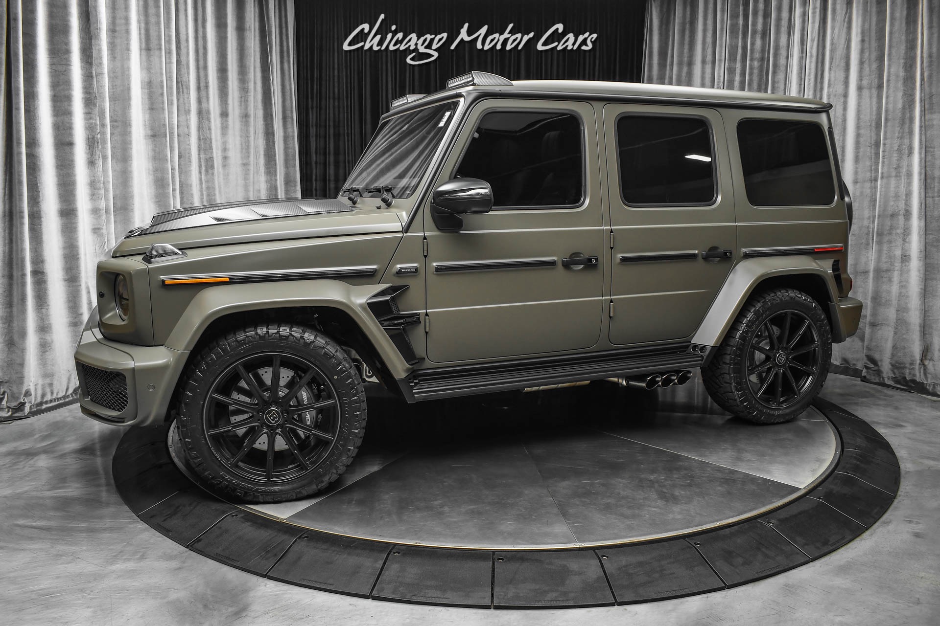 Used-2021-Mercedes-Benz-G63-AMG-SUV-Matte-Olive-Green-Brabus-Package-CARBON-FIBER-Only-2800-Miles