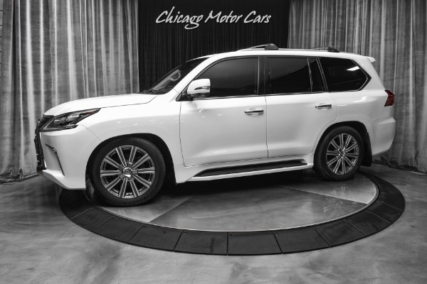 Used 2017 Lexus LX570 SUV TV DVD 4X4 3rd Seating LOADED Pearl White for sale Sold at Chicago Motor Cars in West Chicago IL 60185 1