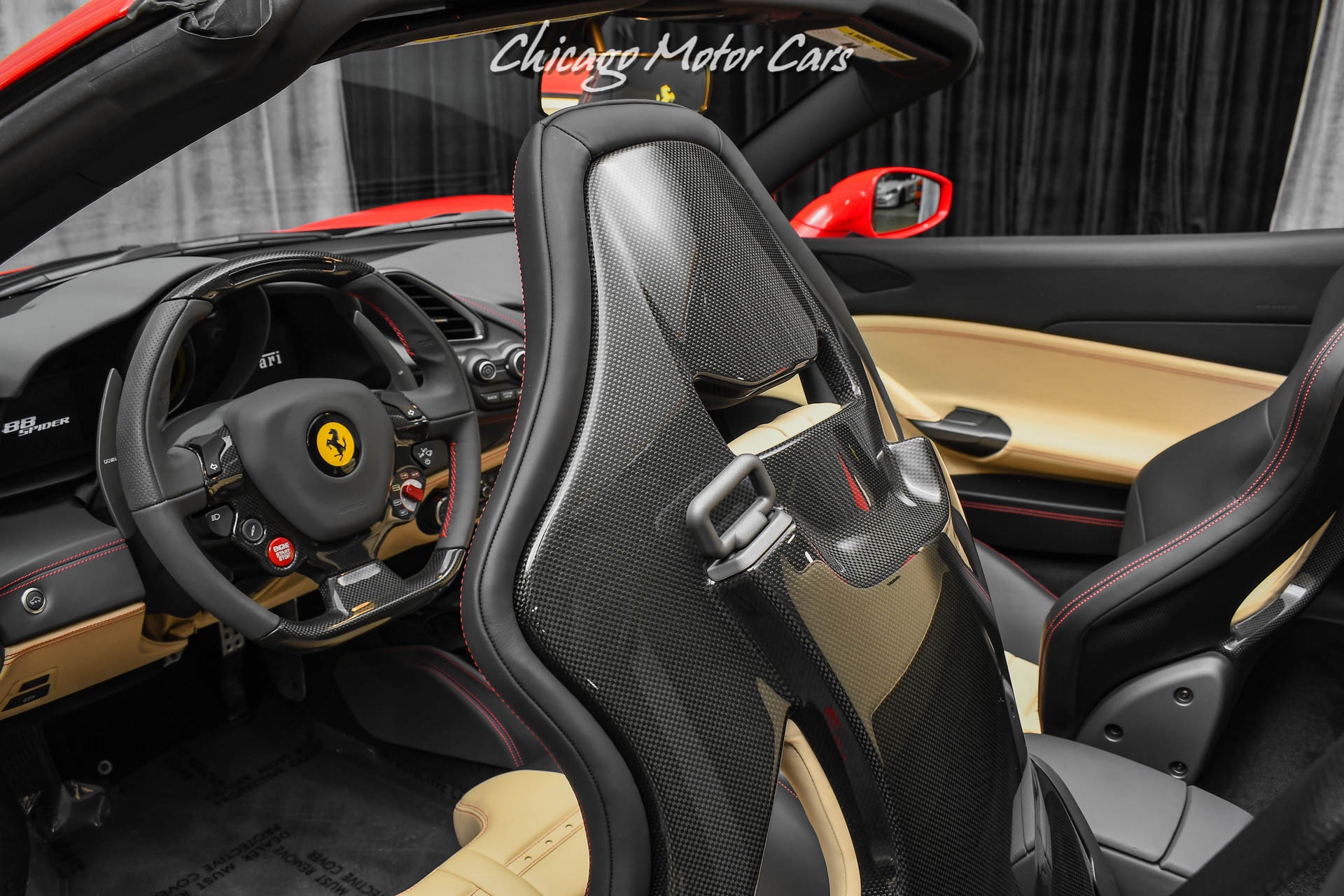 Used-2019-Ferrari-488-Spider-Only-1700-Miles-Carbon-Fiber-Everywhere-Optioned-Extremely-Well