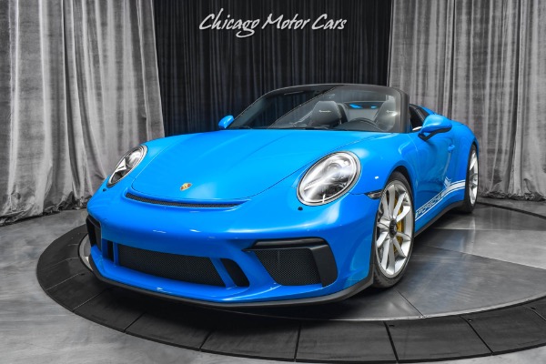 Used-2019-Porsche-911-Speedster-RARE-PTS-Mexico-Blue-Front-Lift-ONLY-2K-Miles-LOADED