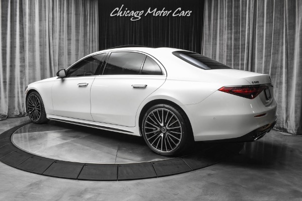 Used 2021 Mercedes-Benz S580 4 Matic Sedan AMG Line Package 21s Night Package LOADED Designo Diamond White! for sale Sold at Chicago Motor Cars in West Chicago IL 60185 3