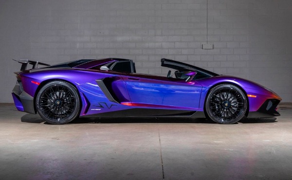 Used 2017 Lamborghini Aventador LP750-4 SV Roadster 1 of 1 Ad Personam Blu Lial Paint! Custom Exhaust! for sale Sold at Chicago Motor Cars in West Chicago IL 60185 2
