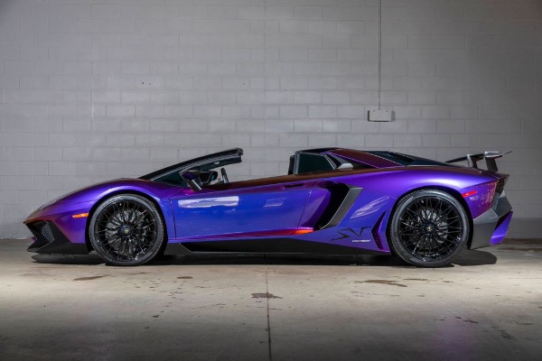 Used 2017 Lamborghini Aventador LP750-4 SV Roadster 1 of 1 Ad Personam Blu Lial Paint! Custom Exhaust! for sale Sold at Chicago Motor Cars in West Chicago IL 60185 5
