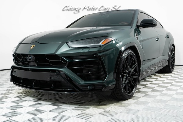Used 2021 Lamborghini Urus SUV Rare Verde Lares Over Terra Asia Interior Vossen Wheels B&O Sound for sale Sold at Chicago Motor Cars in West Chicago IL 60185 6