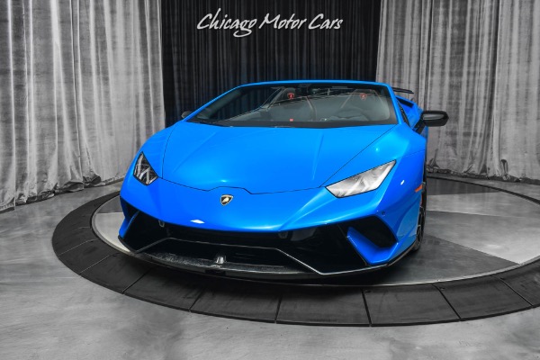 Used 2018 Lamborghini Huracan Performante LP640-4 Spyder Blu Le Mans! Style Package! Lifting System! FULL PPF for sale Sold at Chicago Motor Cars in West Chicago IL 60185 2