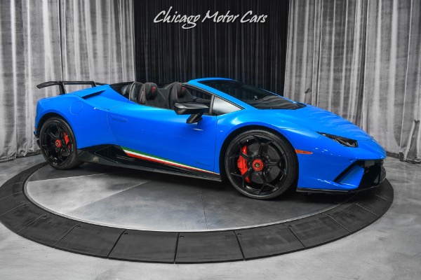 Used 2018 Lamborghini Huracan Performante LP640-4 Spyder Blu Le Mans! Style Package! Lifting System! FULL PPF for sale Sold at Chicago Motor Cars in West Chicago IL 60185 6
