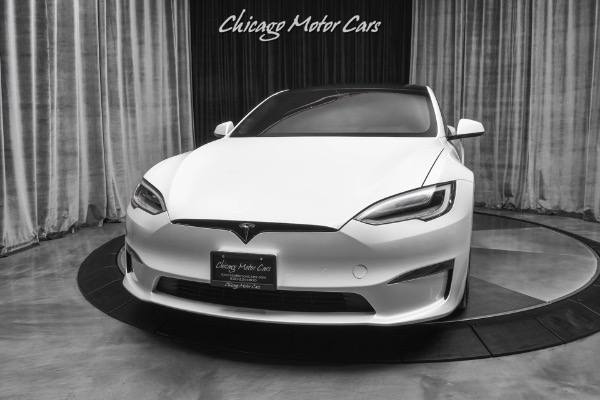 Used 2021 Tesla Model S Plaid Sedan Pearl White Full Self-Driving!  0-60 in 1.99 sec! Every Option! for sale Sold at Chicago Motor Cars in West Chicago IL 60185 2
