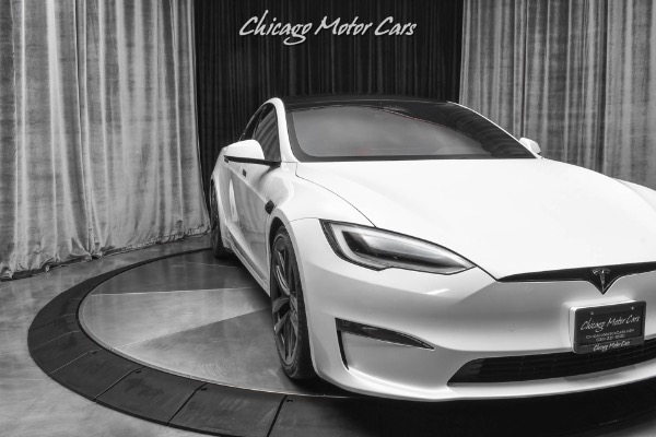 Used-2021-Tesla-Model-S-Plaid-Sedan-Pearl-White-Full-Self-Driving--0-60-in-199-sec-Every-Option