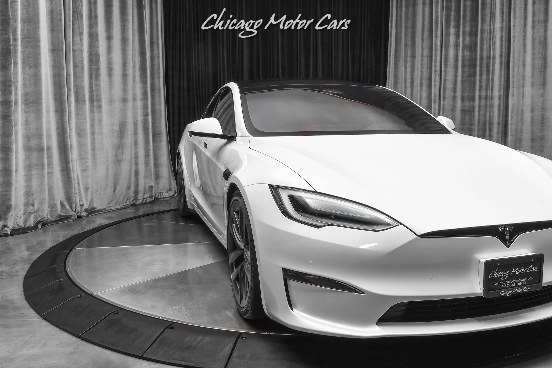 Used 2021 Tesla Model S Plaid Sedan Pearl White Full Self-Driving