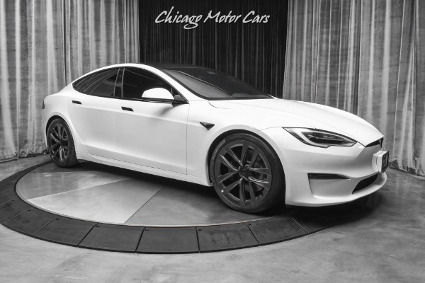 Used 2021 Tesla Model S Plaid Sedan Pearl White Full Self-Driving!  0-60 in 1.99 sec! Every Option! for sale Sold at Chicago Motor Cars in West Chicago IL 60185 6