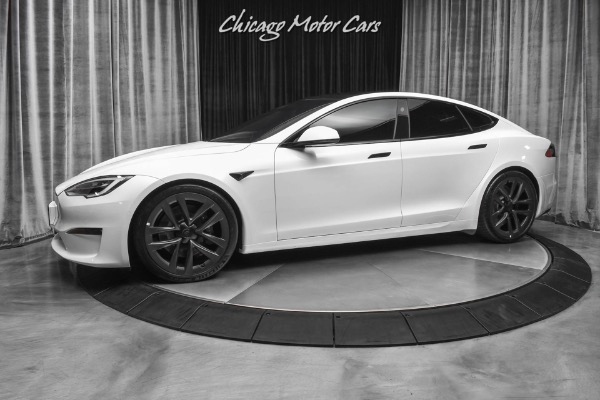 Used 2021 Tesla Model S Plaid Sedan Pearl White Full Self-Driving!  0-60 in 1.99 sec! Every Option! for sale Sold at Chicago Motor Cars in West Chicago IL 60185 1