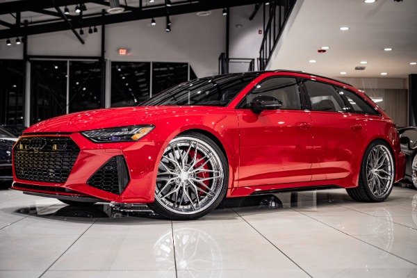 Used 2021 Audi RS6 4.0T quattro Avant CARBON FIBER PKG CERAMIC BRAKES DME STAGE 2+IPE DOWNPIPE for sale Sold at Chicago Motor Cars in West Chicago IL 60185 2