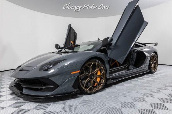Used 2019 Lamborghini Aventador LP770-4 SVJ Coupe RARE Grigio Telesto! Hot Color Combo! SV Interior Upgrade for sale Sold at Chicago Motor Cars in West Chicago IL 60185 2