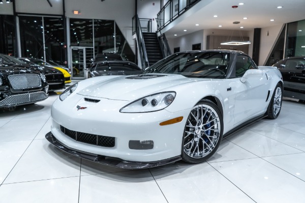 Used 2010 Chevrolet Corvette ZR1 w/3ZR Low MILES ARCTIC WHITE BONE STOCK! for sale Sold at Chicago Motor Cars in West Chicago IL 60185 2