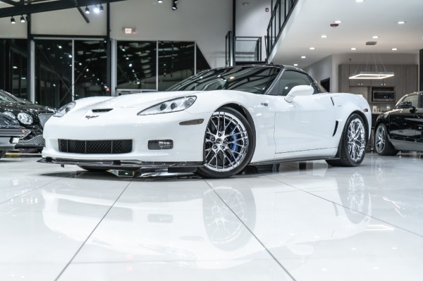 Used 2010 Chevrolet Corvette ZR1 w/3ZR Low MILES ARCTIC WHITE BONE STOCK! for sale Sold at Chicago Motor Cars in West Chicago IL 60185 3