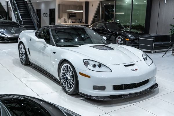 Used 2010 Chevrolet Corvette ZR1 w/3ZR Low MILES ARCTIC WHITE BONE STOCK! for sale Sold at Chicago Motor Cars in West Chicago IL 60185 5
